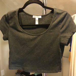 Grey Crop Top
